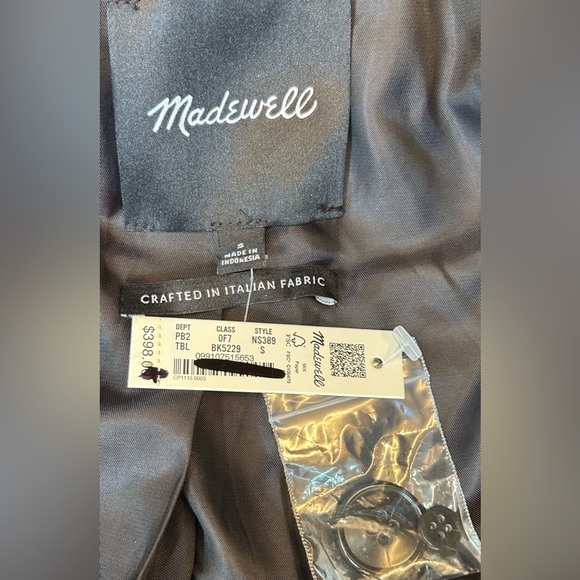NWT Madewell Black Double-Breasted Trench Coat, Sizes S & XL - Picture 12 of 15